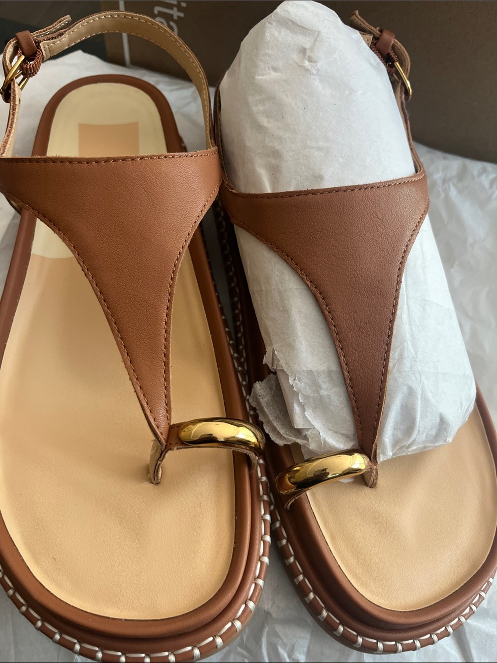 Dolce Vita Brown Saddle Leather Stefan Sandal - Picture 7 of 9